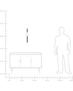 Wandleuchte Metall Schwarz / Weis Kugelform Isabella