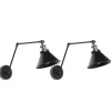 Wandleuchte Schwarz 2Er Set Kegelform Narva