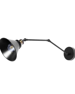 Wandleuchte Schwarz 2Er Set Kegelform Narva