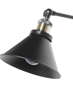 Wandleuchte Schwarz 2Er Set Kegelform Narva