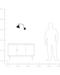 Wandleuchte Schwarz 2Er Set Kegelform Narva