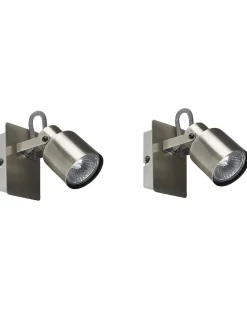 Wandleuchte Silber 2Er Set Rund Bonte