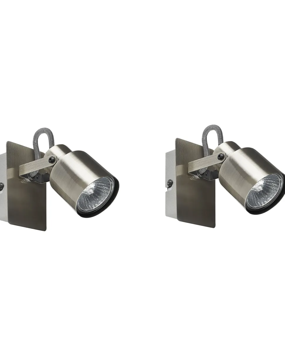 Wandleuchte Silber 2Er Set Rund Bonte