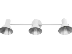Wandleuchte Weis / Silber 3-Flammig Kegelform Mersey Iii