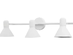 Wandleuchte Weis / Silber 3-Flammig Kegelform Mersey Iii