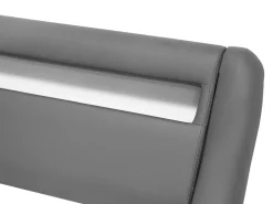 Wasserbett Kunstleder Grau 180 X 200 Cm Mit Led-Beleuchtung Avignon