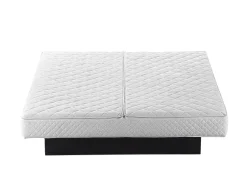 Wasserbett Kunstleder Weis 160 X 200 Cm Mit Led-Beleuchtung Avignon