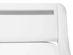 Wasserbett Kunstleder Weis 160 X 200 Cm Mit Led-Beleuchtung Avignon