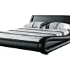 Wasserbett Leder Schwarz 180 X 200 Cm Avignon