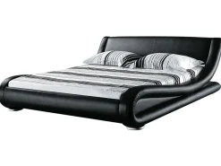 Wasserbett Leder Schwarz 180 X 200 Cm Avignon