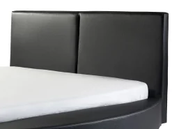 Wasserbett Leder Schwarz 180 X 200 Cm Laval