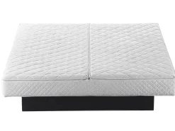 Wasserbett Leder Schwarz 180 X 200 Cm Laval