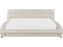 Wasserbett Leder Weis 180 X 200 Cm Lille