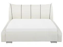 Wasserbett Leder Weis 140 X 200 Cm Mit Led-Beleuchtung Bunt Nantes