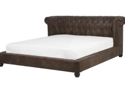 Wasserbett Lederoptik Braun 180 X 200 Cm Cavaillon