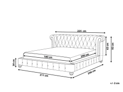 Wasserbett Lederoptik Braun 180 X 200 Cm Cavaillon