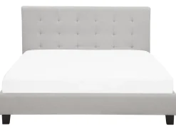 Wasserbett Leinenoptik Hellgrau 180 X 200 Cm La Rochelle