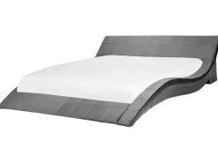 Wasserbett Samtstoff Grau 180 X 200 Cm Vichy