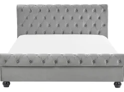 Wasserbett Samtstoff Hellgrau 180 X 200 Cm Avallon