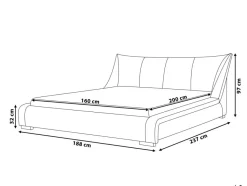 Wasserbett Samtstoff Rosa 160 X 200 Cm Nantes