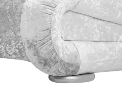 Wasserbett Samtstoff Silber 160 X 200 Cm Mit Led-Beleuchtung Avignon