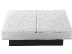 Wasserbett Samtstoff Silber 160 X 200 Cm Mit Led-Beleuchtung Avignon