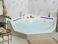 Whirlpool Badewanne Eckmodell Mit Led 211 X 150 Cm Caceres