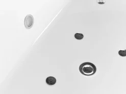 Whirlpool Badewanne Freistehend Schwarz Mit Led 170 X 80 Cm Nevis Iii