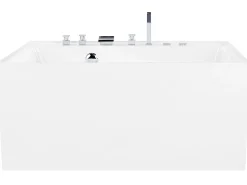 Whirlpool Badewanne Freistehend Weis Quadratisch 130 X 130 Cm Tahua