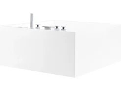 Whirlpool Badewanne Freistehend Weis Quadratisch 130 X 130 Cm Tahua