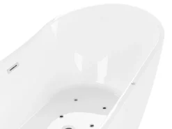 Whirlpool Badewanne Freistehend Weis Oval Mit Led 180 X 85 Cm Antigua