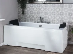 Whirlpool Badewanne Mit Led Weis Rechteckig 170 X 75 Cm Galley