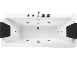 Whirlpool Badewanne Mit Led Weis Rechteckig 170 X 75 Cm Galley
