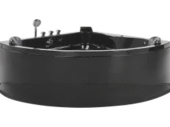 Whirlpool Badewanne Schwarz Eckmodell Mit Led 140 X 140 Cm Baracoa