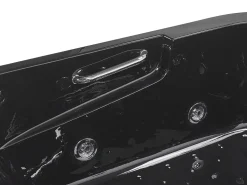 Whirlpool Badewanne Schwarz Eckmodell Mit Led 170 X 119 Cm Links Bayamo
