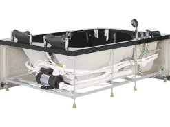 Whirlpool Badewanne Schwarz Eckmodell Mit Led 170 X 119 Cm Links Bayamo