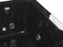 Whirlpool Badewanne Schwarz Rechteckig Mit Led 169 X 81 Cm Links Artemisa