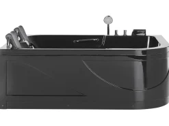 Whirlpool Badewanne Schwarz Eckmodell Mit Led 170 X 119 Cm Rechts Bayamo
