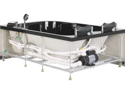 Whirlpool Badewanne Schwarz Eckmodell Mit Led 170 X 119 Cm Rechts Bayamo