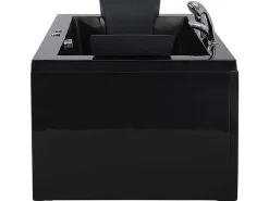 Whirlpool Badewanne Schwarz Mit Led Rechts 183 X 90 Cm Varadero