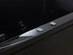Whirlpool Badewanne Schwarz Mit Led Rechts 183 X 90 Cm Varadero