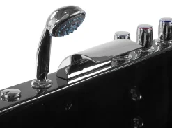 Whirlpool Badewanne Schwarz Eckmodell Mit Led Rechts 160 Cm X 113 Cm Paradiso