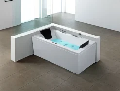 Whirlpool Badewanne Weis Mit Led Rechts 183 X 90 Cm Varadero