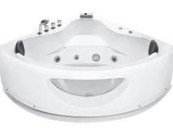 Whirlpool Badewanne Weis Eckmodell Mit Led 205 X 146 Cm Tocoa