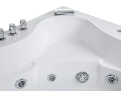 Whirlpool Badewanne Weis Eckmodell Mit Led 205 X 146 Cm Tocoa