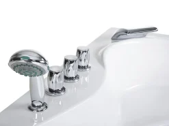 Whirlpool Badewanne Weis Eckmodell Mit Led 205 X 146 Cm Tocoa