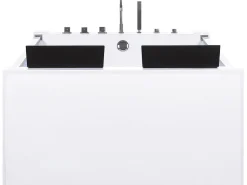 Whirlpool Badewanne Weis Rechteckig Mit Led 180 X 120 Cm Curacao