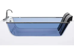 Whirlpool Badewanne Weis Rechteckig Mit Led 180 X 120 Cm Curacao