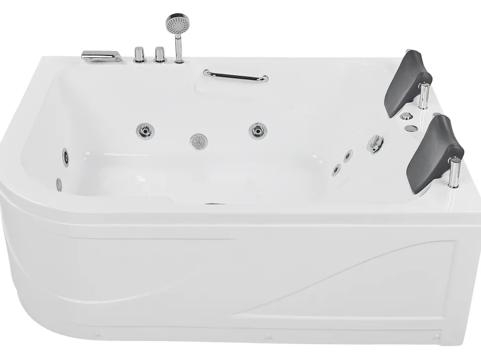 Whirlpool Badewanne Weis Eckmodell Mit Led 170 X 119 Cm Links Bayamo