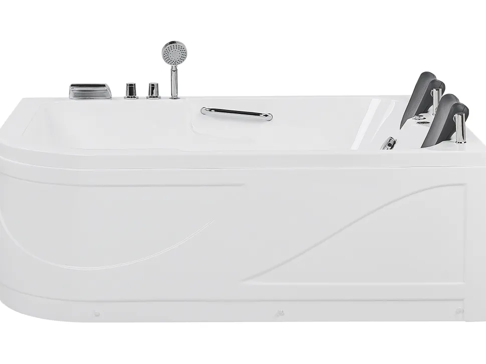 Whirlpool Badewanne Weis Eckmodell Mit Led 170 X 119 Cm Links Bayamo